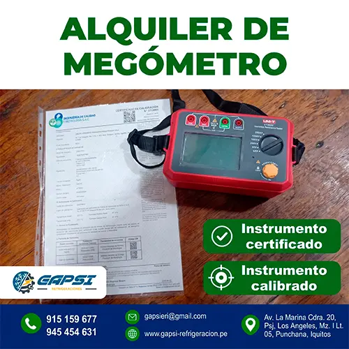 Alquiler de megometro digital certificado y calibrado UNI-T UT502C en Iquitos para medición de baja y media tensión