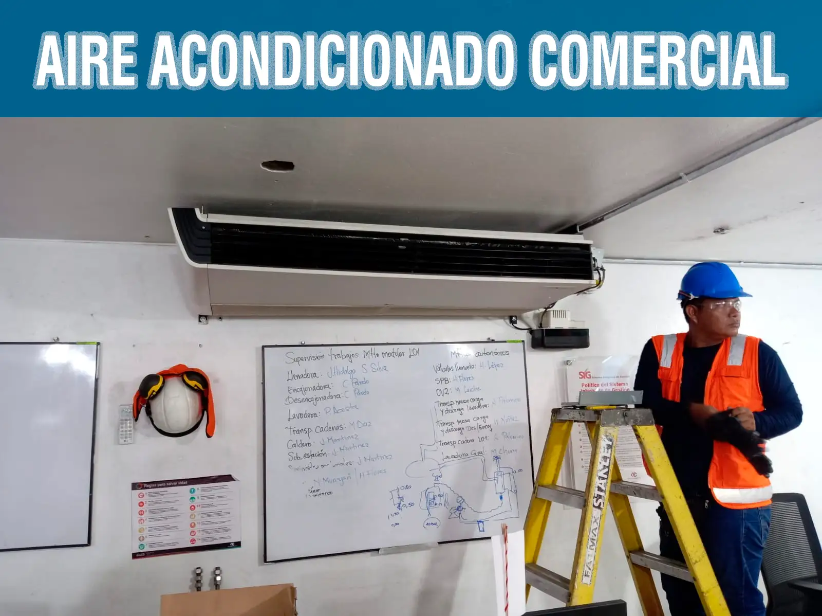 Instalación de aire acondicionado comercial